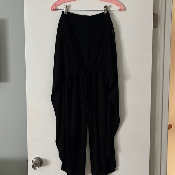 Mamatayoe Pants - Mamatayoe European Black Open Leg Palazzo Pants